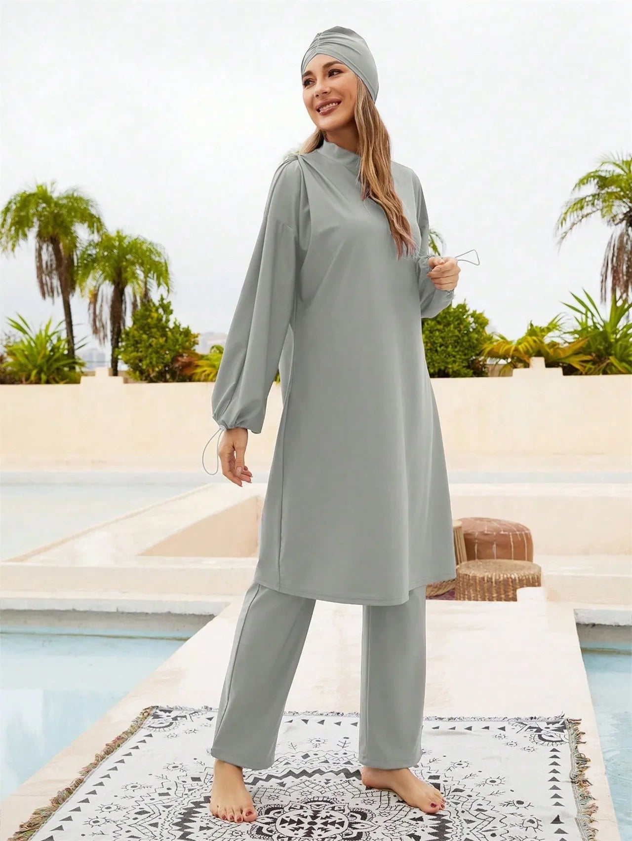 Long Sleeve Tunic Islamic Swimsuit