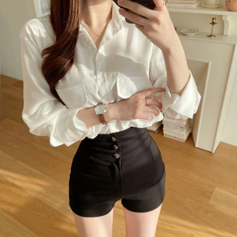 Slim Black Summer Hotsweet shorts