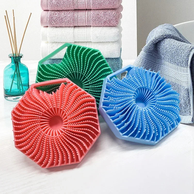 Bath brush scrubber