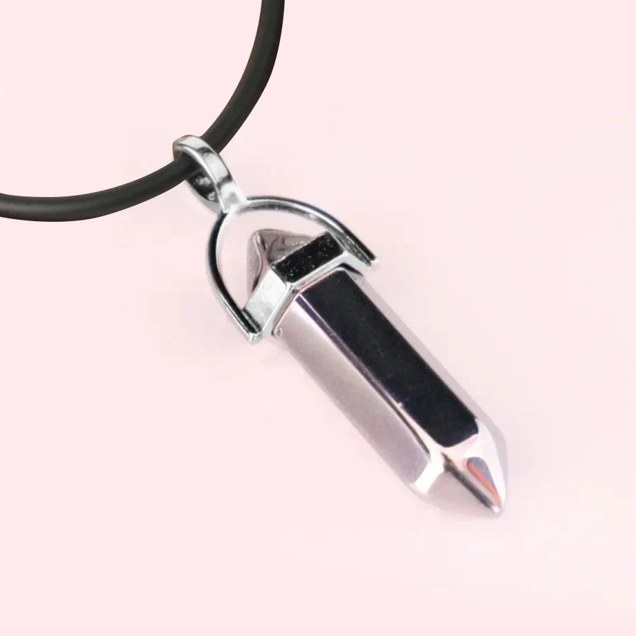 Hexagonal Bullet Crystal Necklaces