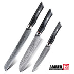 67-layer damascus steel kitchen bread santoku knives