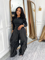Divine33 ruffle pants Two Piece