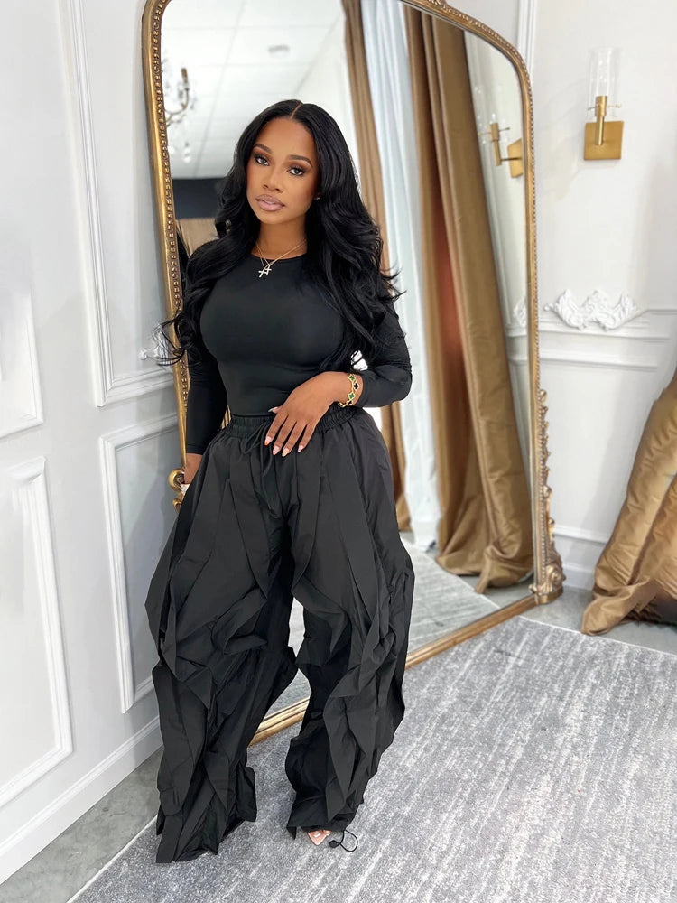 Divine33 ruffle pants Two Piece