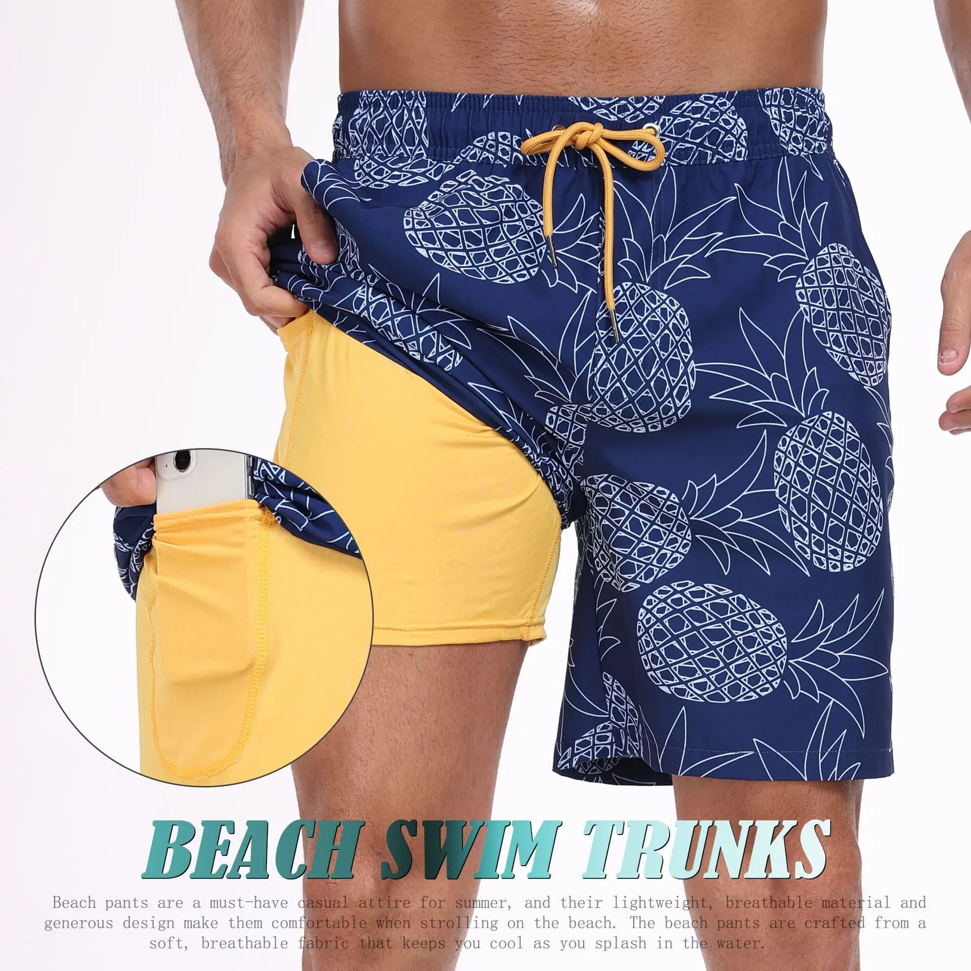 2026 Mens Beach Print Shorts