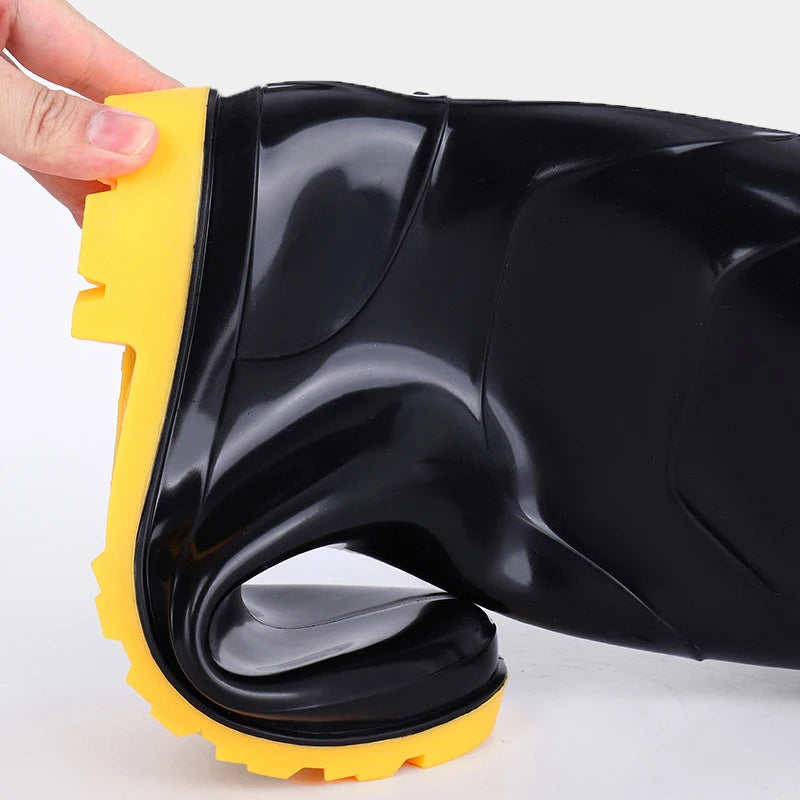 Low High Tube Black  Rain Boots