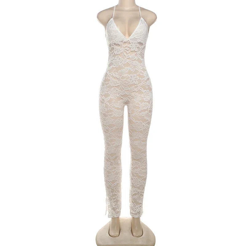 Women Sexy Cross Backless Jumpsuit