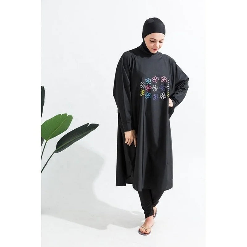 3pcs Hijab Long Sleeves Sport Swimsuit