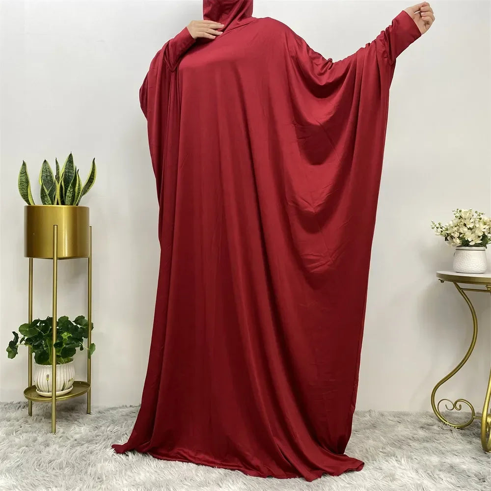 Hooded Abaya Eid Muslim Women Prayer Garment