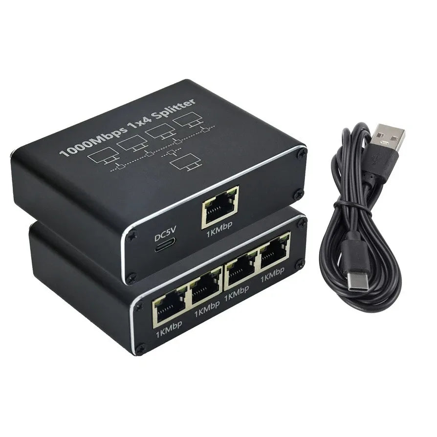 1000Mbps Ethernet Splitter Adapter Network LAN Extender RJ45