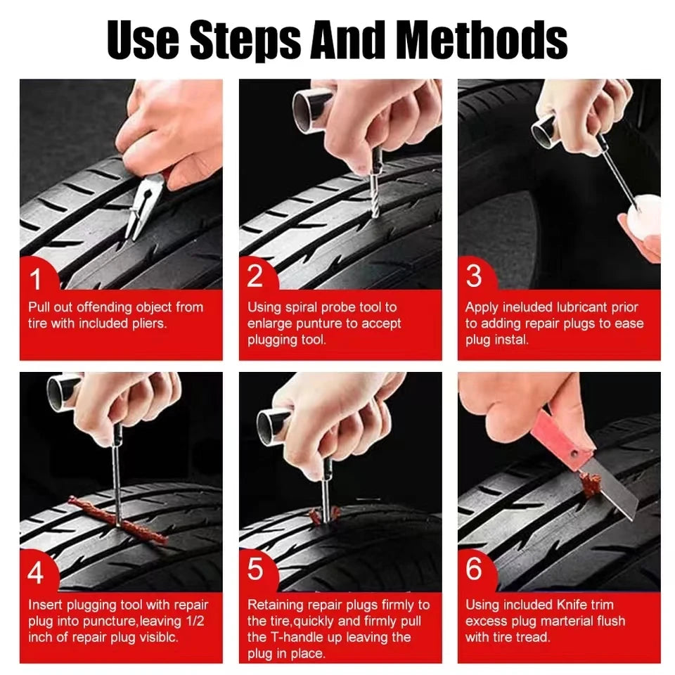 Tire Repair Kit 45PCS Motorcycle Car Accessories