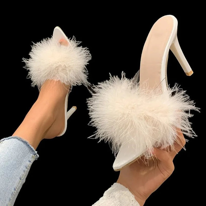 Fluffy kitty Heels