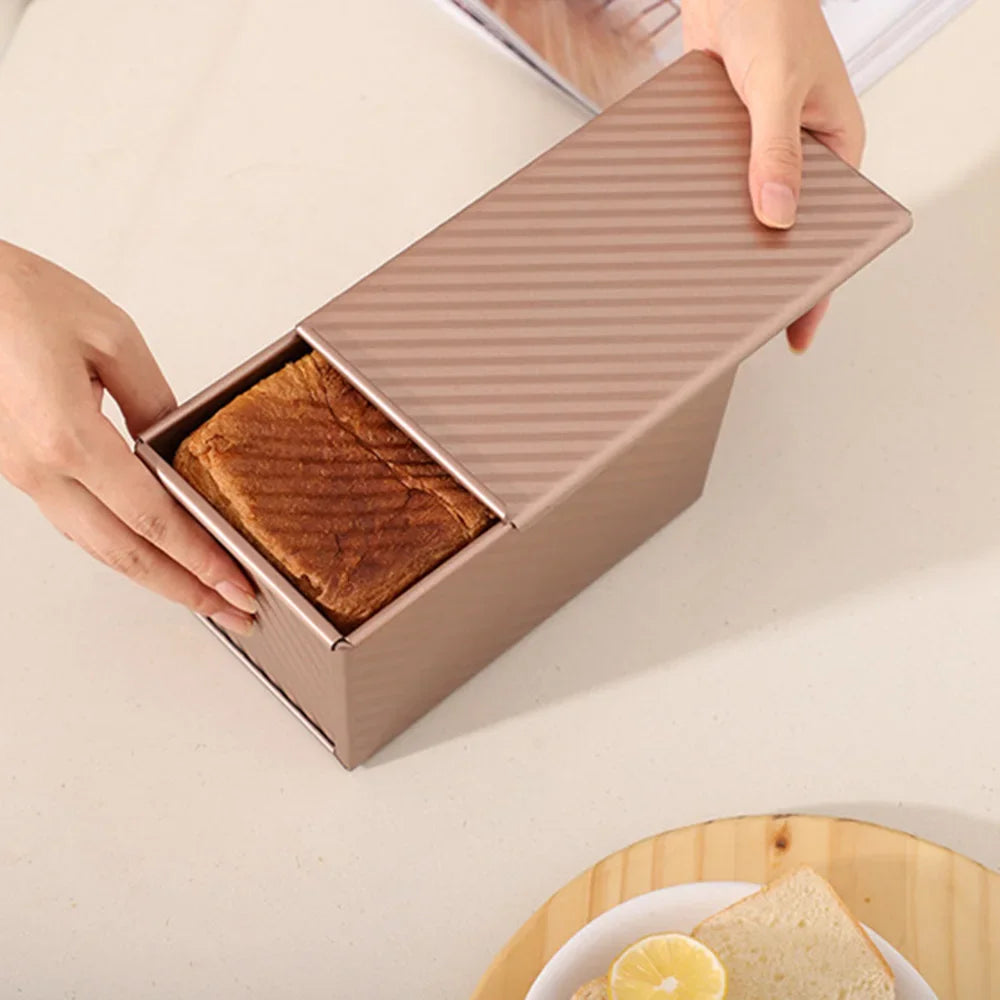 1Pcs Non-Stick Pullman Loaf Pan with Lid
