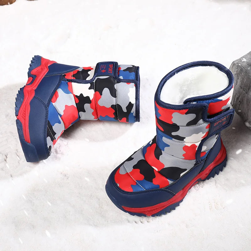 Children Plush Waterproof snow boots