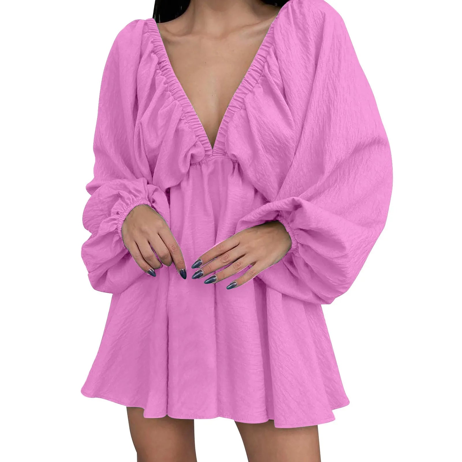 Deep V Neck Dress