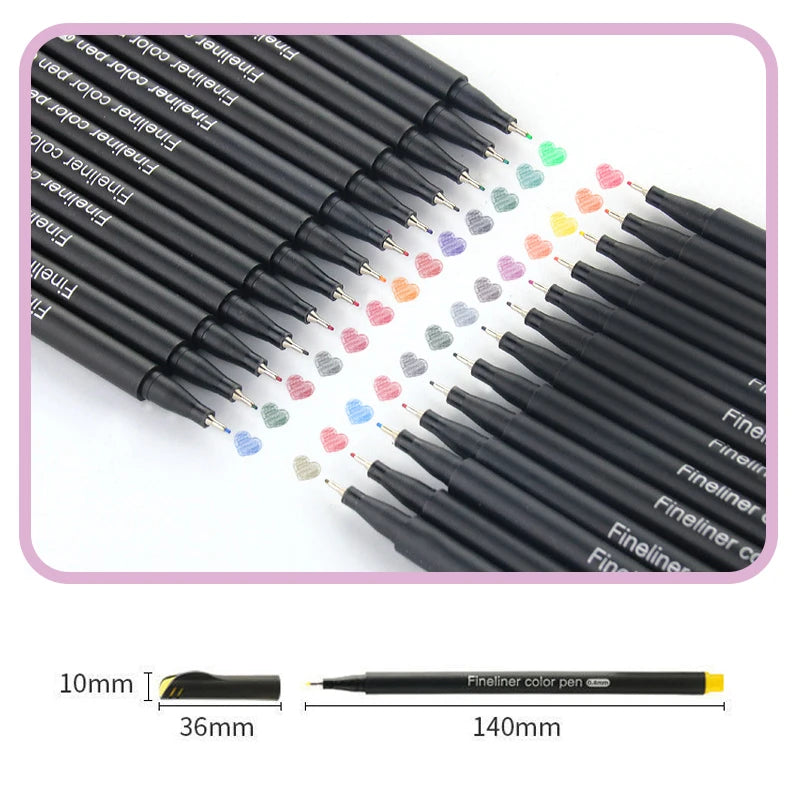 1 Box of Colored Hook Pens