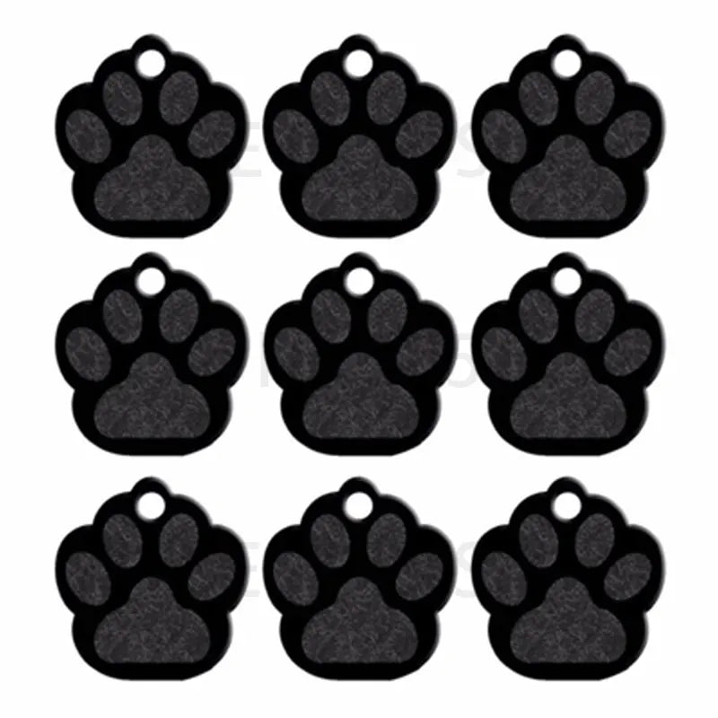 100Pcs Paw Pet Dog ID Tag