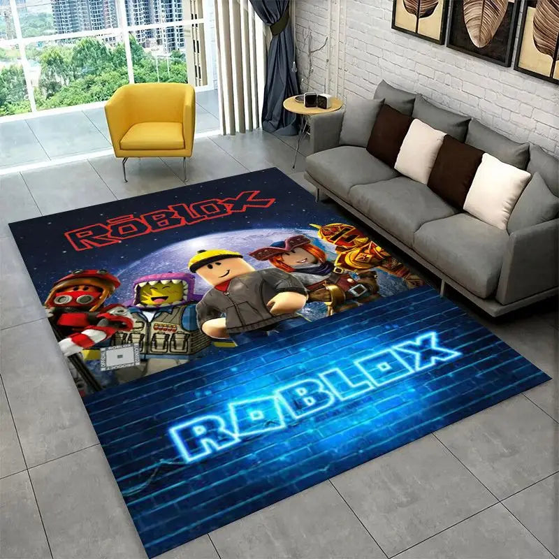 Cartoon R-Robloxs Game Gamer Carpet Rug
