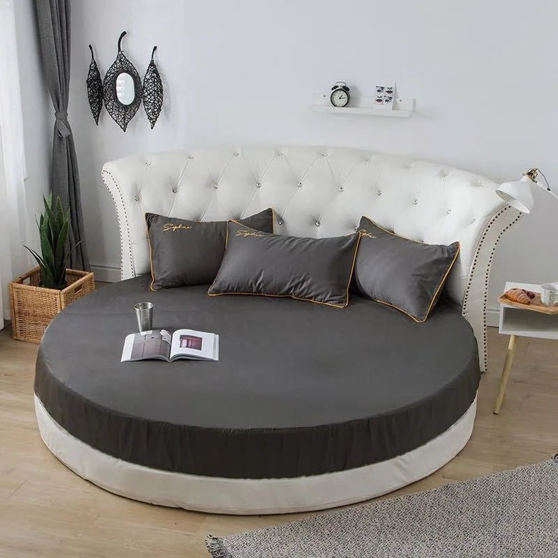 100% Cotton Round Bed Sheet Set