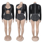 Sparkly Diamonds 3 Piece Short Sets
