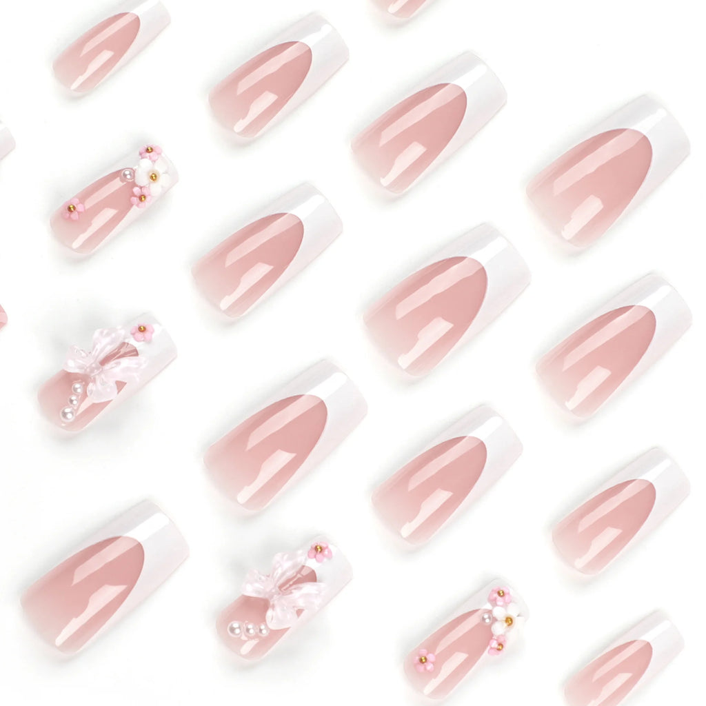 24pcs Coffin Shaped Nails