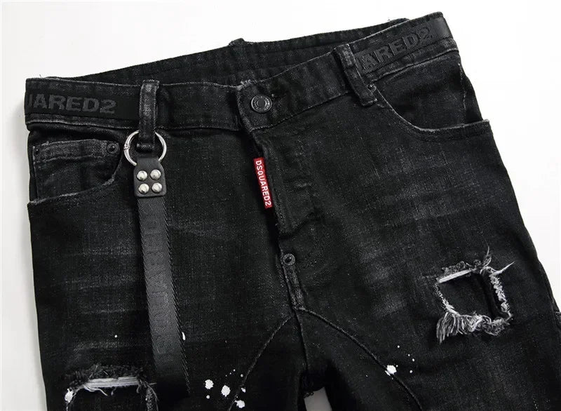 Men Long Denim Pencil Pants