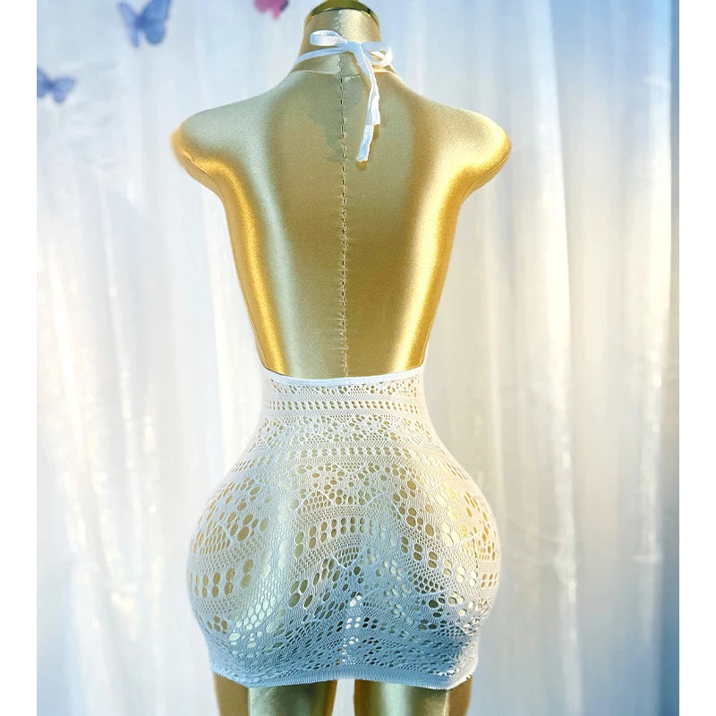 Hollow Out Fishnet Dress