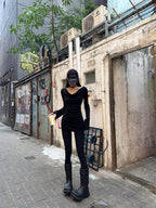 Seeslim Black Slim Sexy Mini Dress
