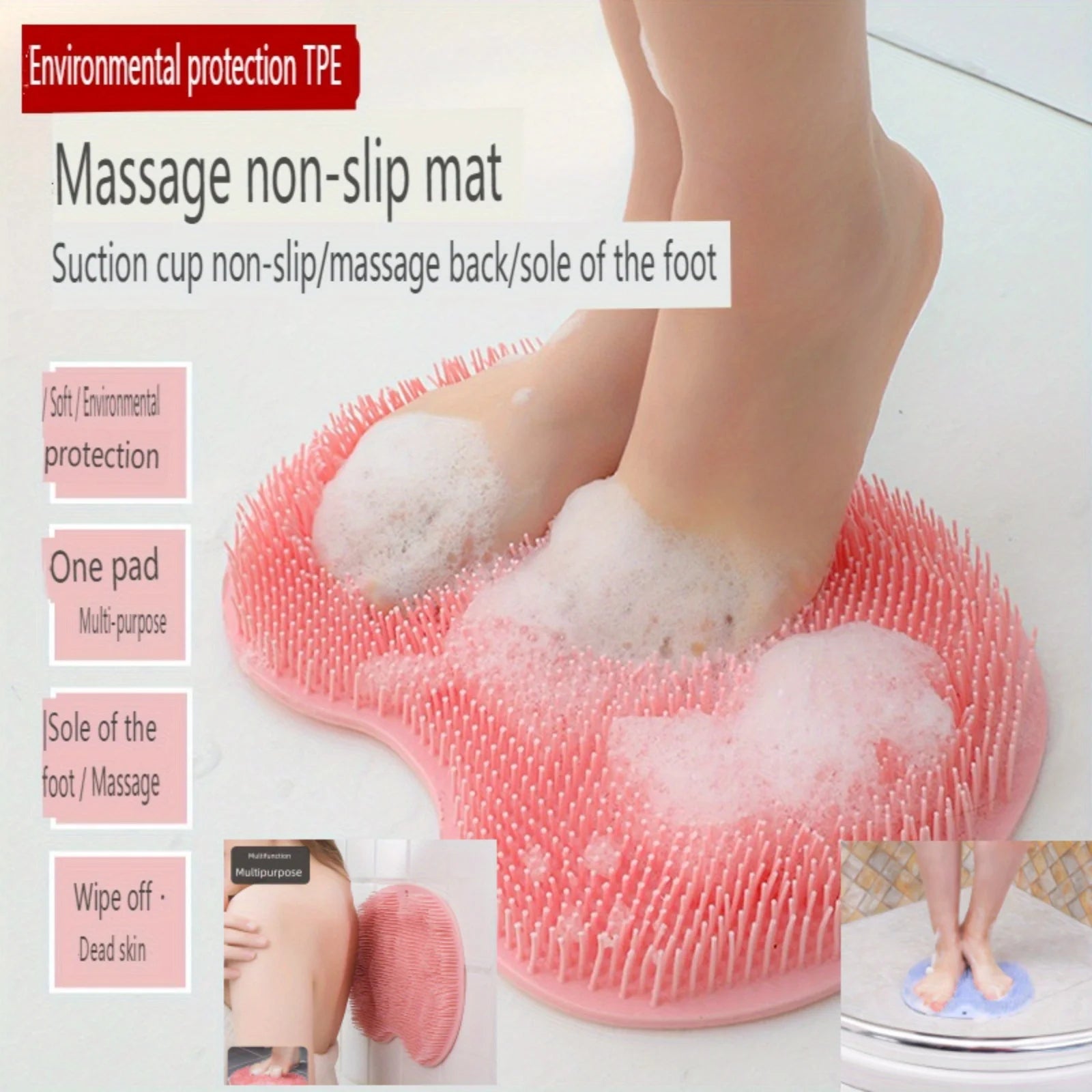 Exfoliating Foot Brush and Back Scrubber