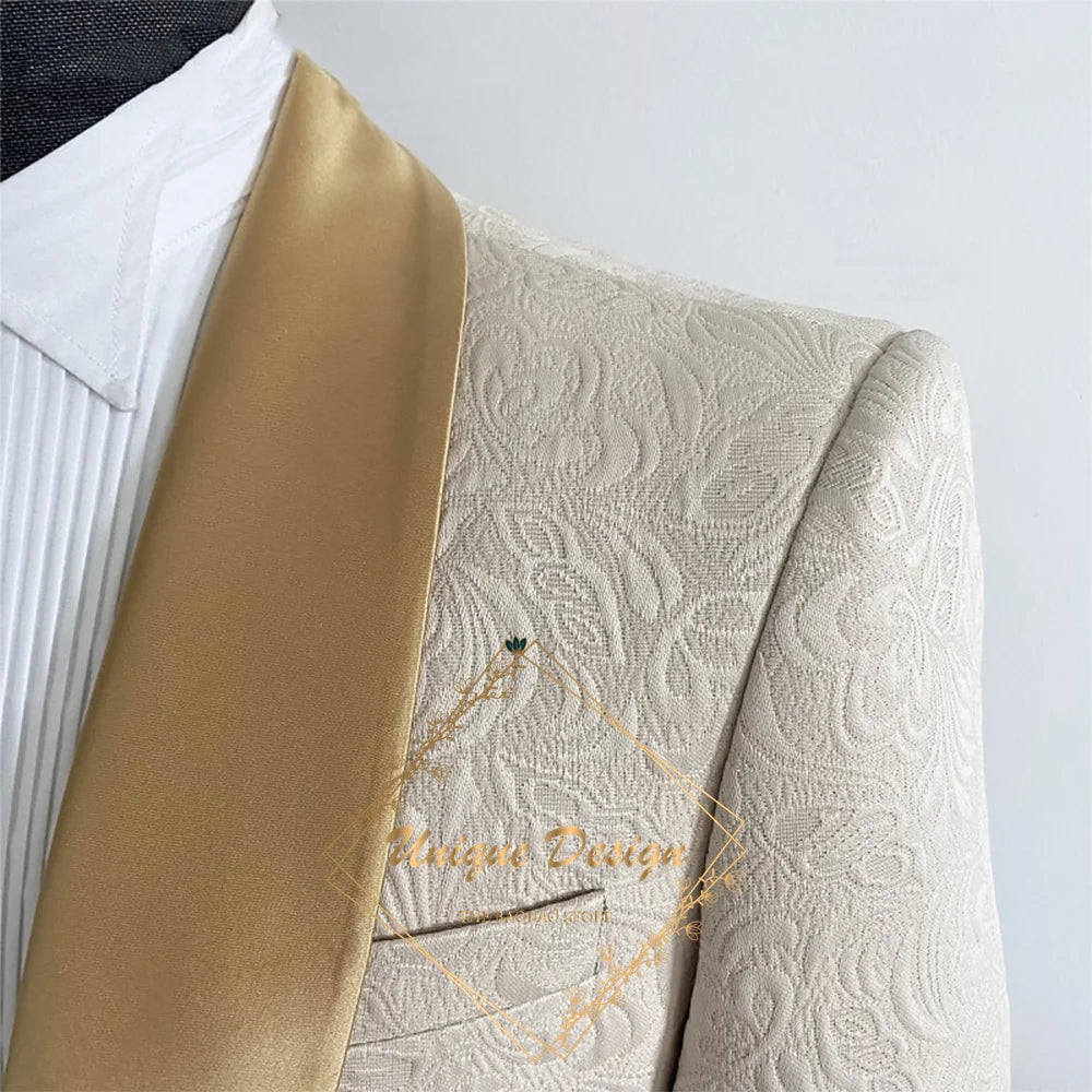 Champagne Men's Suit 2-Piece Set