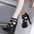 14CM Chunky Heeled Sandals