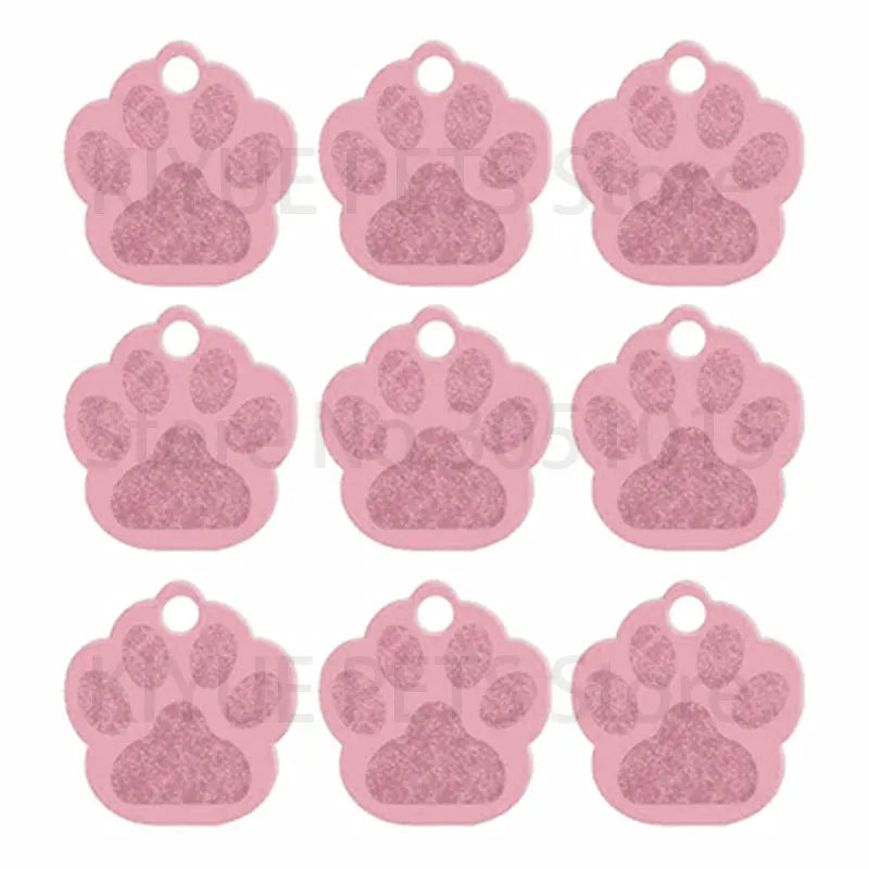 100Pcs Paw Pet Dog ID Tag