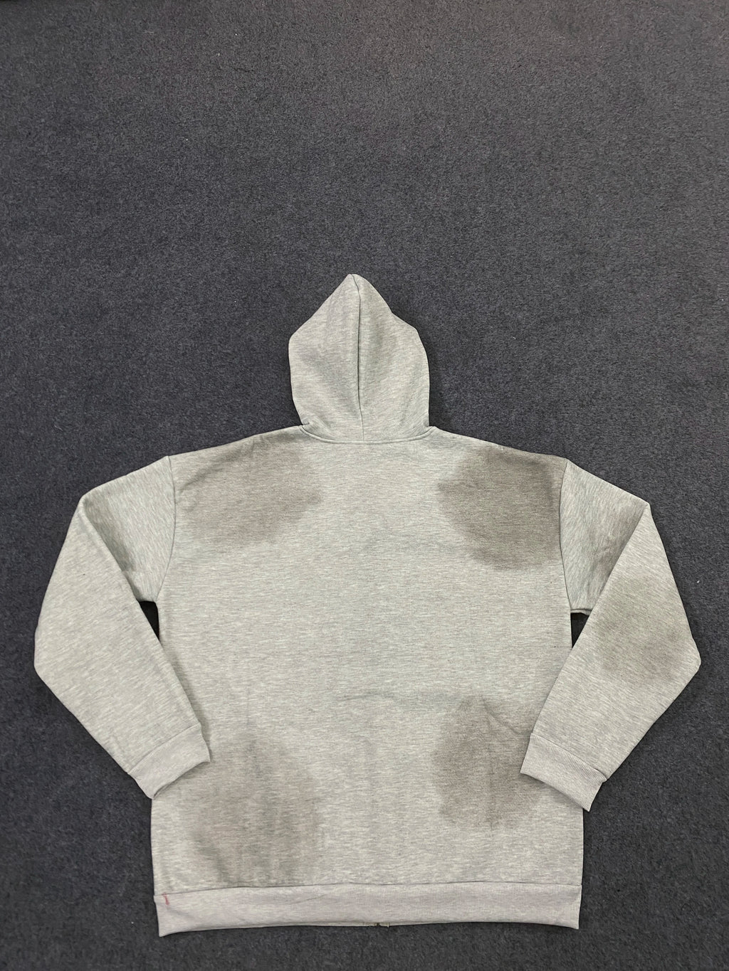 Hooded Gray Sweatshirt Jacket
