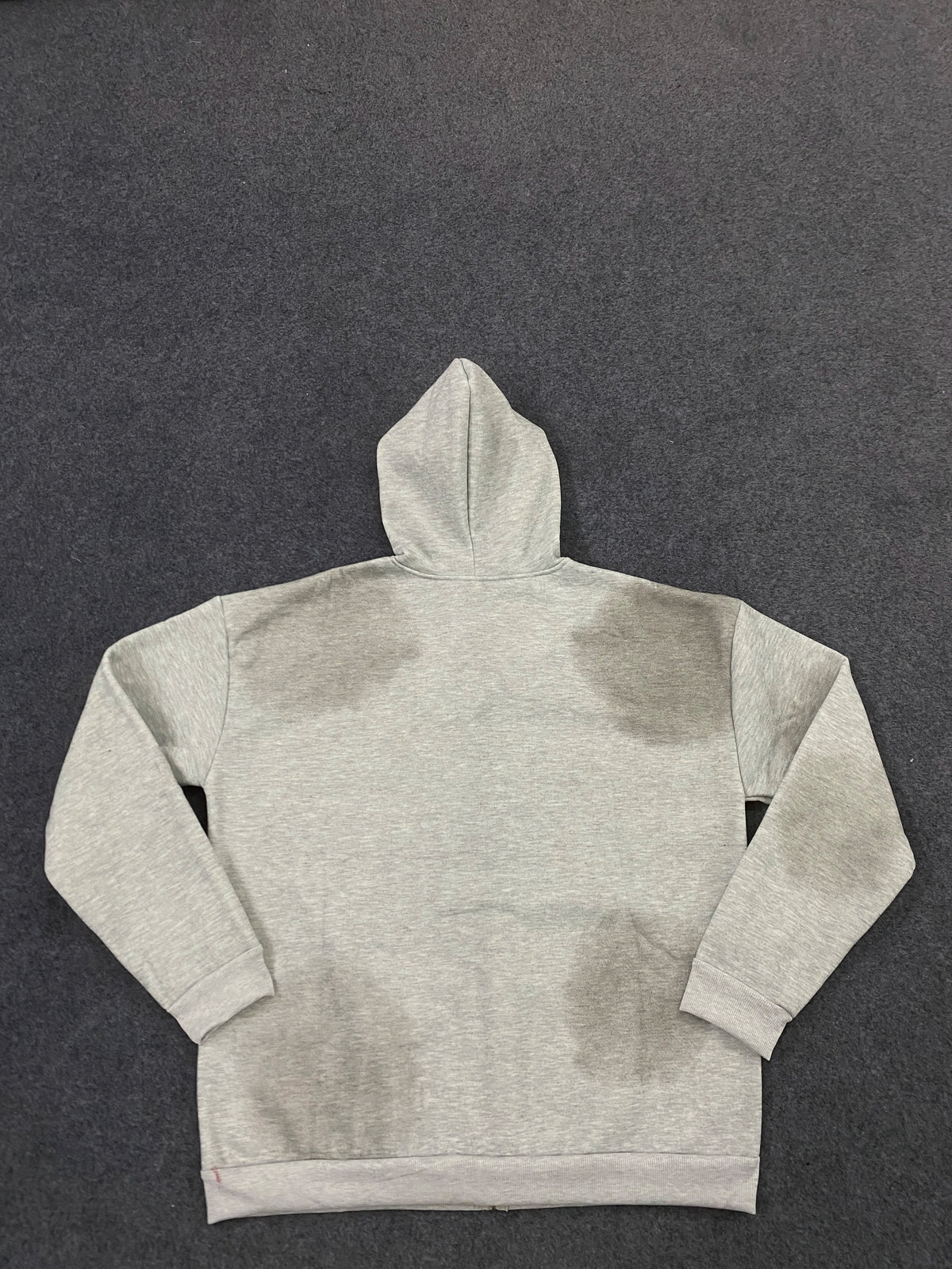 Hooded Gray Sweatshirt Jacket