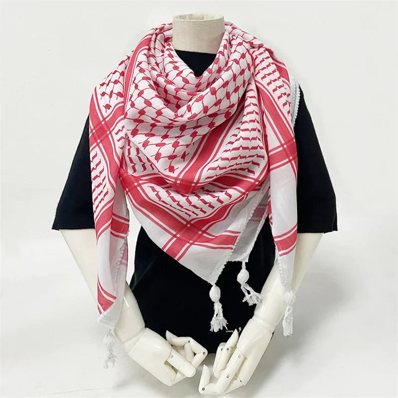Arab Head Scarf Keffiyeh Shemagh Wrap Muslim Headwear