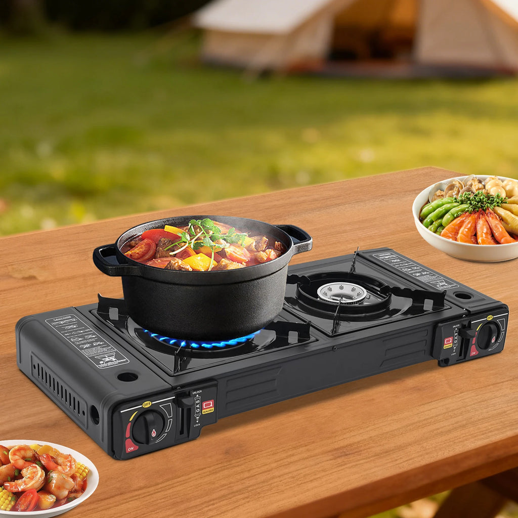2 Burners Portable Camping Stove