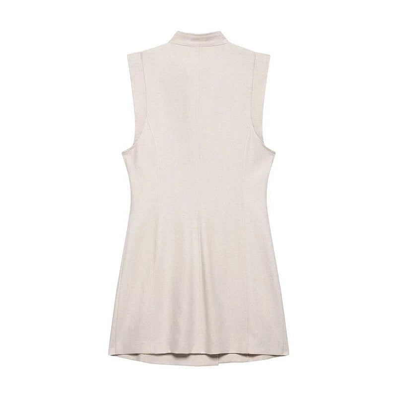 Summer Dress Women's 2026 New Fashion Retro Slim Elegant Women's Mini Dresses Street Chic Youth Travel Dress Summer