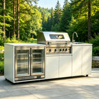 Full Outdoor Kitchen With Grill