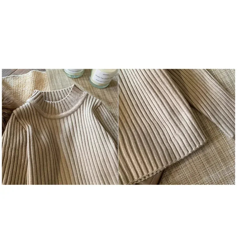 Pleated Leather Skirt 3pcs Baby Girl Clothes