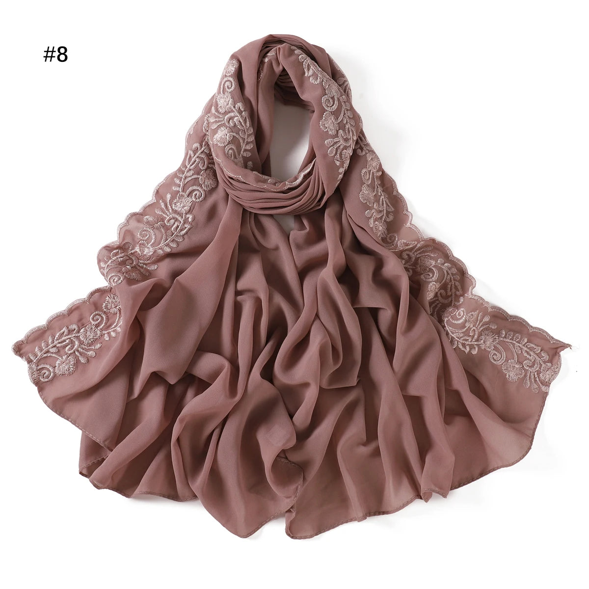 Embroidery Chiffon Scarf Hijab