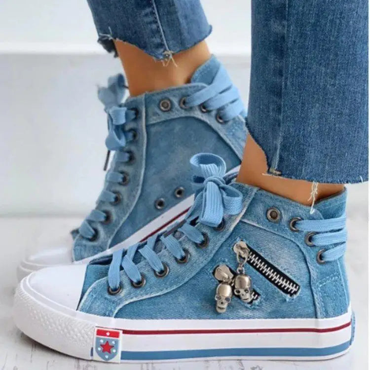 Retro Denim Canvas Sneakers