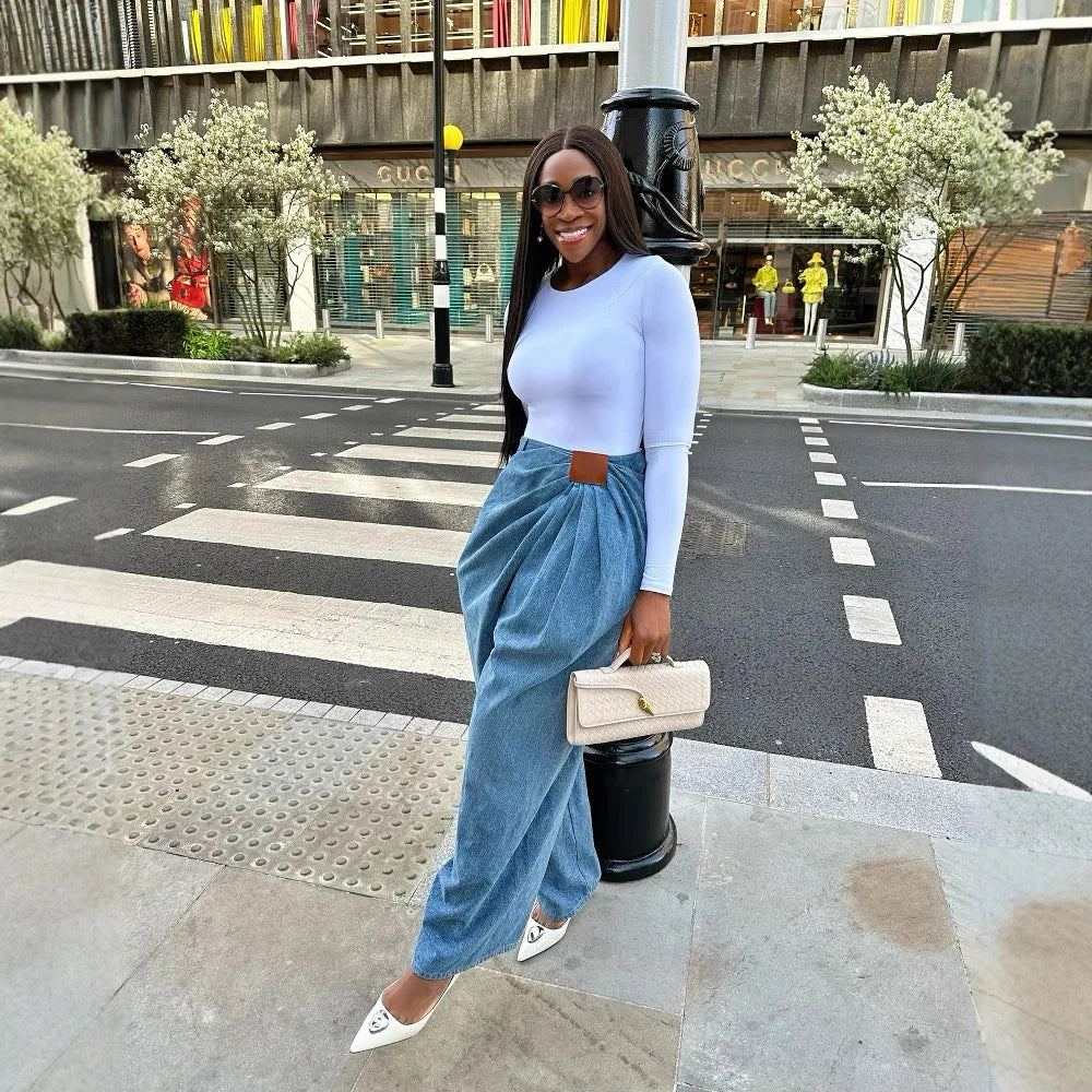 Women Wide Leg Pants Jeans