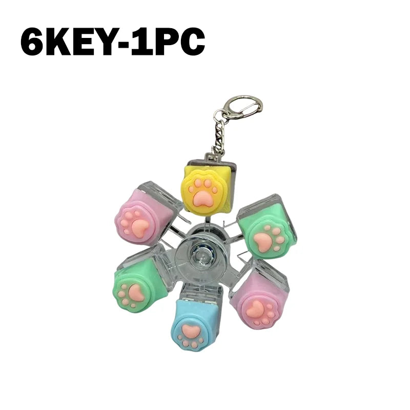 LED Light Keyboard Keychain
