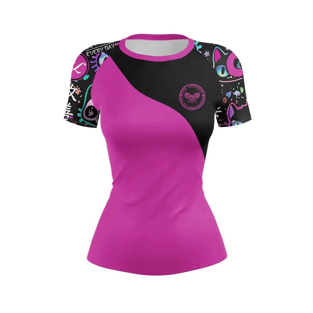 Women Rash Guard Gym  MMA Compression Sportswear 4pcs/Set