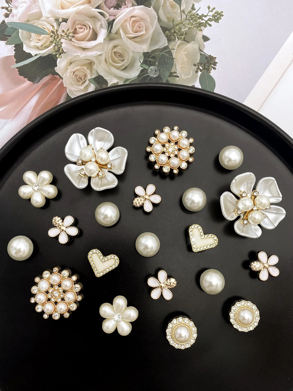 20pc  pearl camellia and flowers
