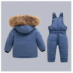 Jacket+Overalls Suit 2Pcs Duck Down Set