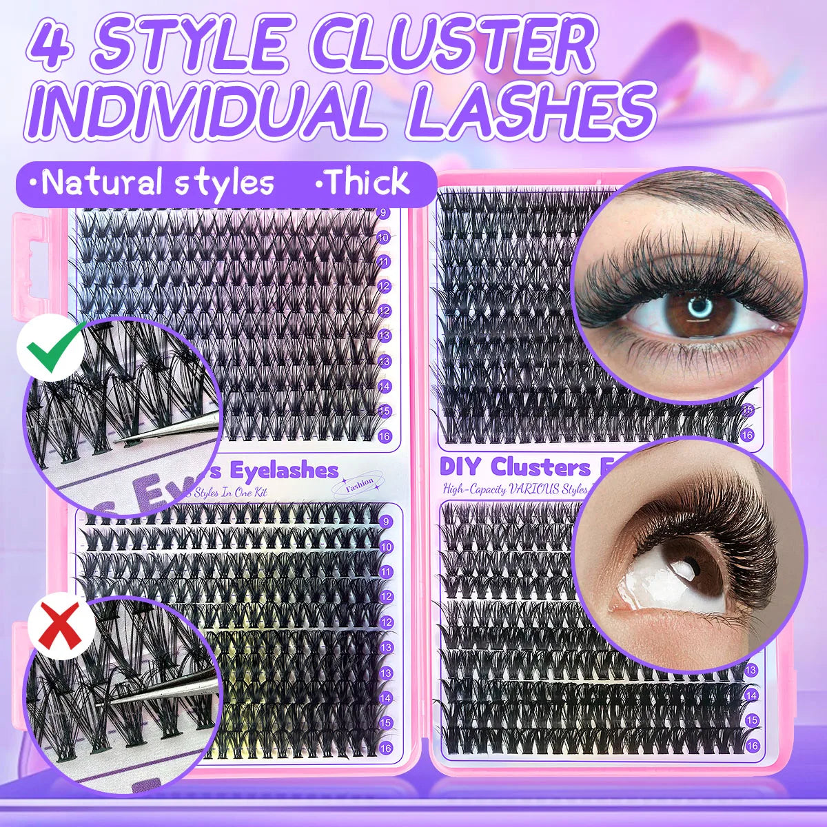 Individual Lashes Book Clusters