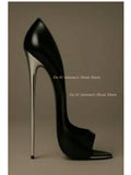 White Open-Toe  Ultrafine Metal Stilettos