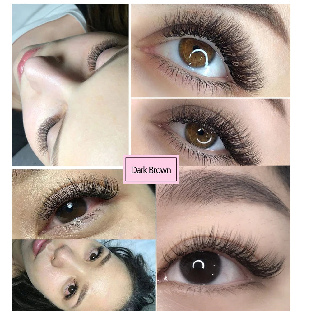 Yelix 16 ROWS Dark Brown Wispy Individual Eyelashes