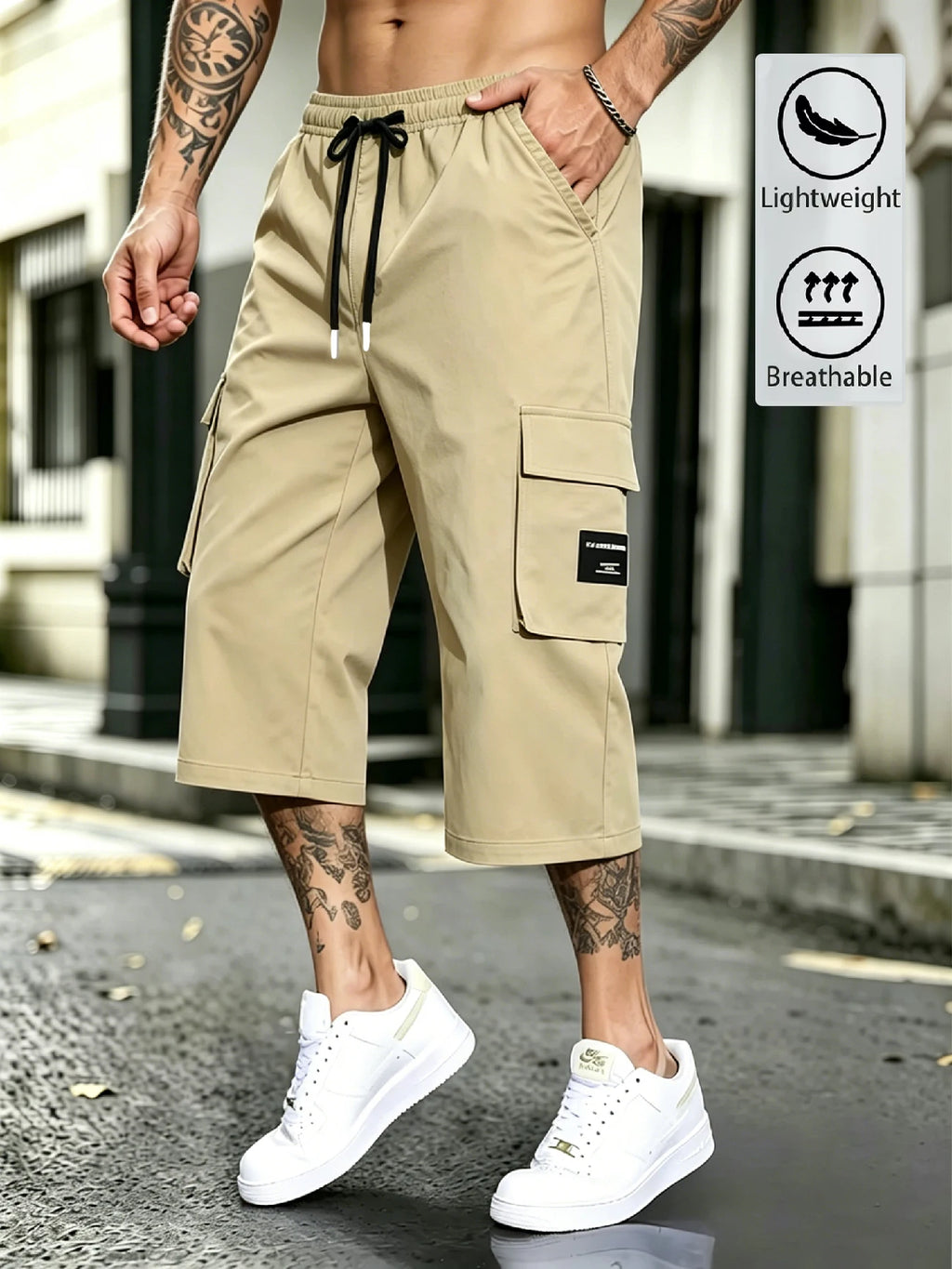 Men's  Cargo Capri Pants