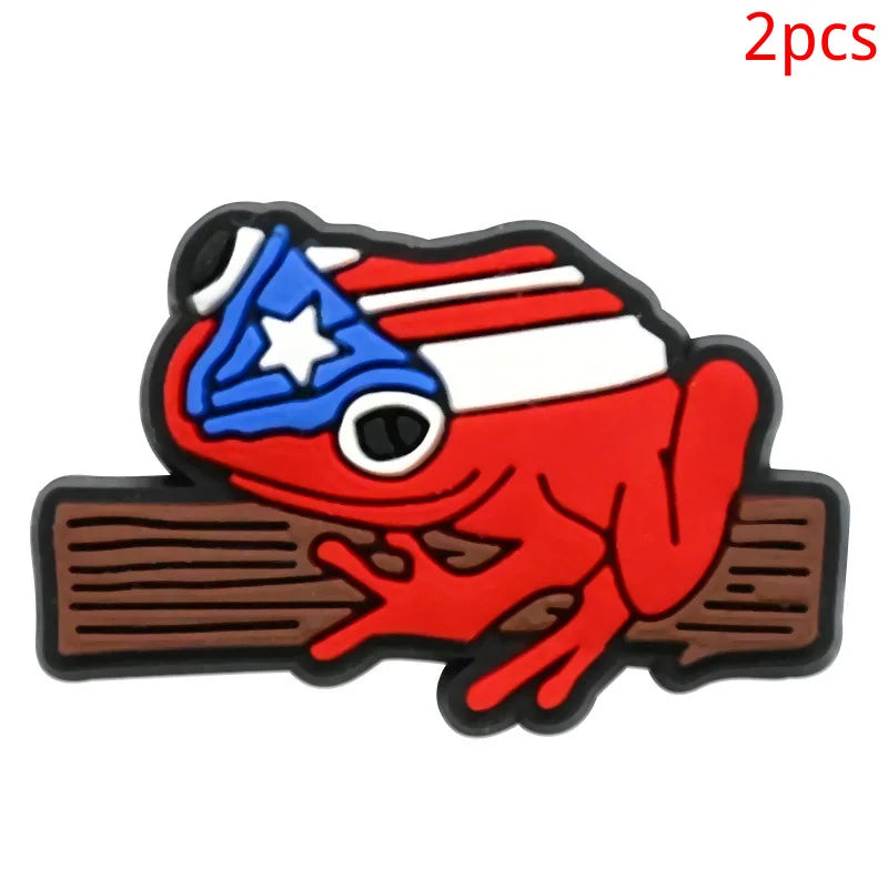 Puerto Rico series PVC 2pcs shoe charms